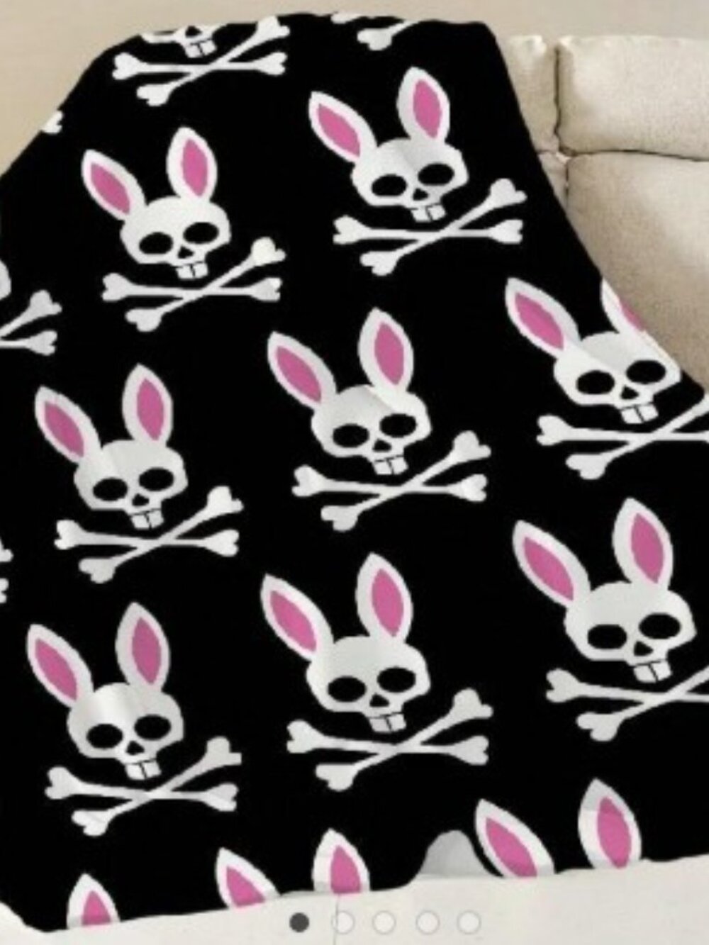 NEW & Rare Psycho Bunny Plush Throw Blanket Ultra Soft Warm Comfort + Free Gift!